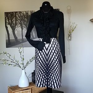 Express black ruffled shirt